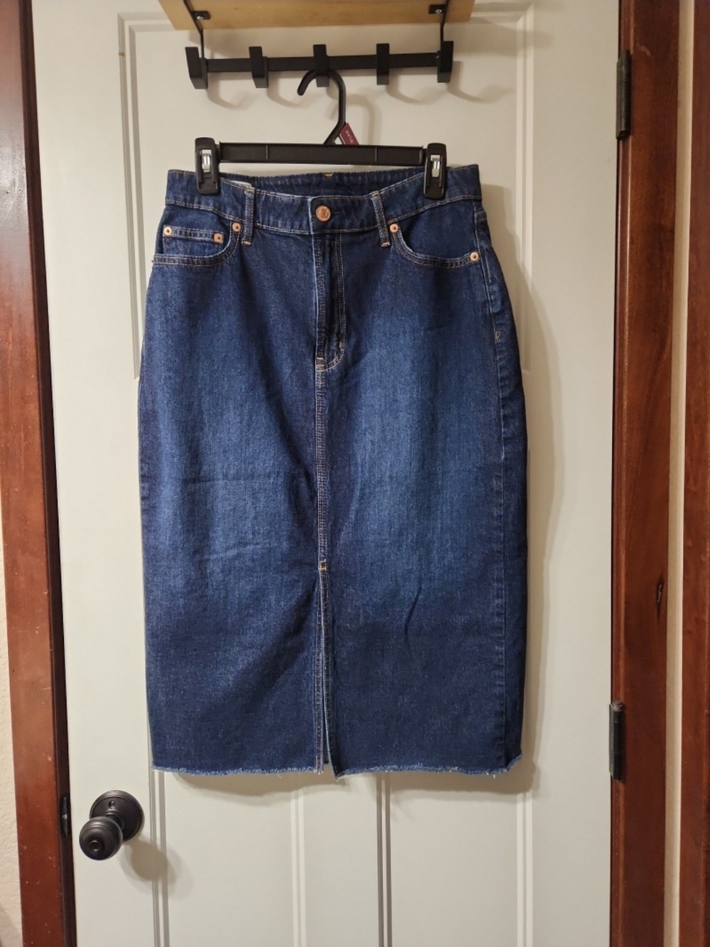New GAP Denim Icon Midi Pencil Skirt